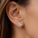 Elegant Pearl Flower Earrings