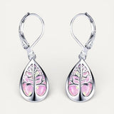 Tree of Life Earrings in Opal and Silver